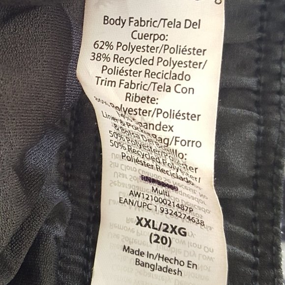 New Athletic Shorts Size XXL Black / White - Picture 6 of 6